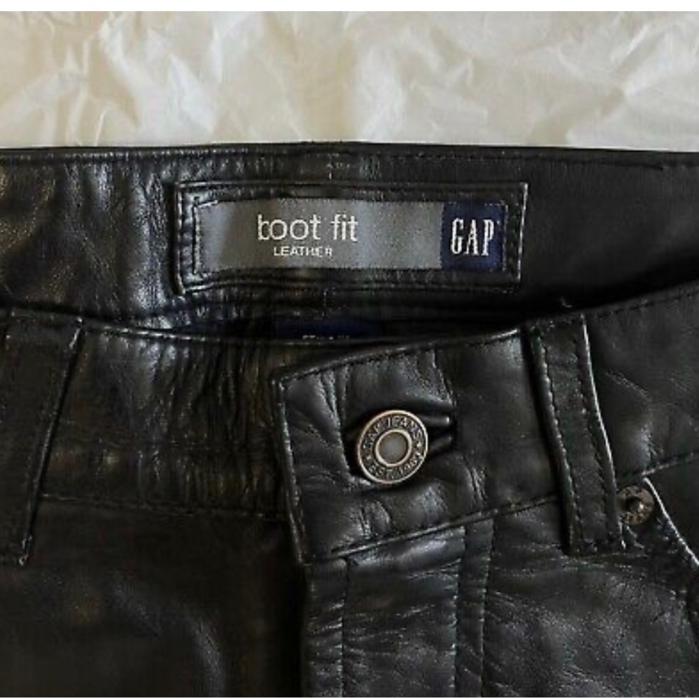 Boot cut leather pants